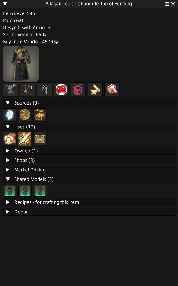 Item Information Details