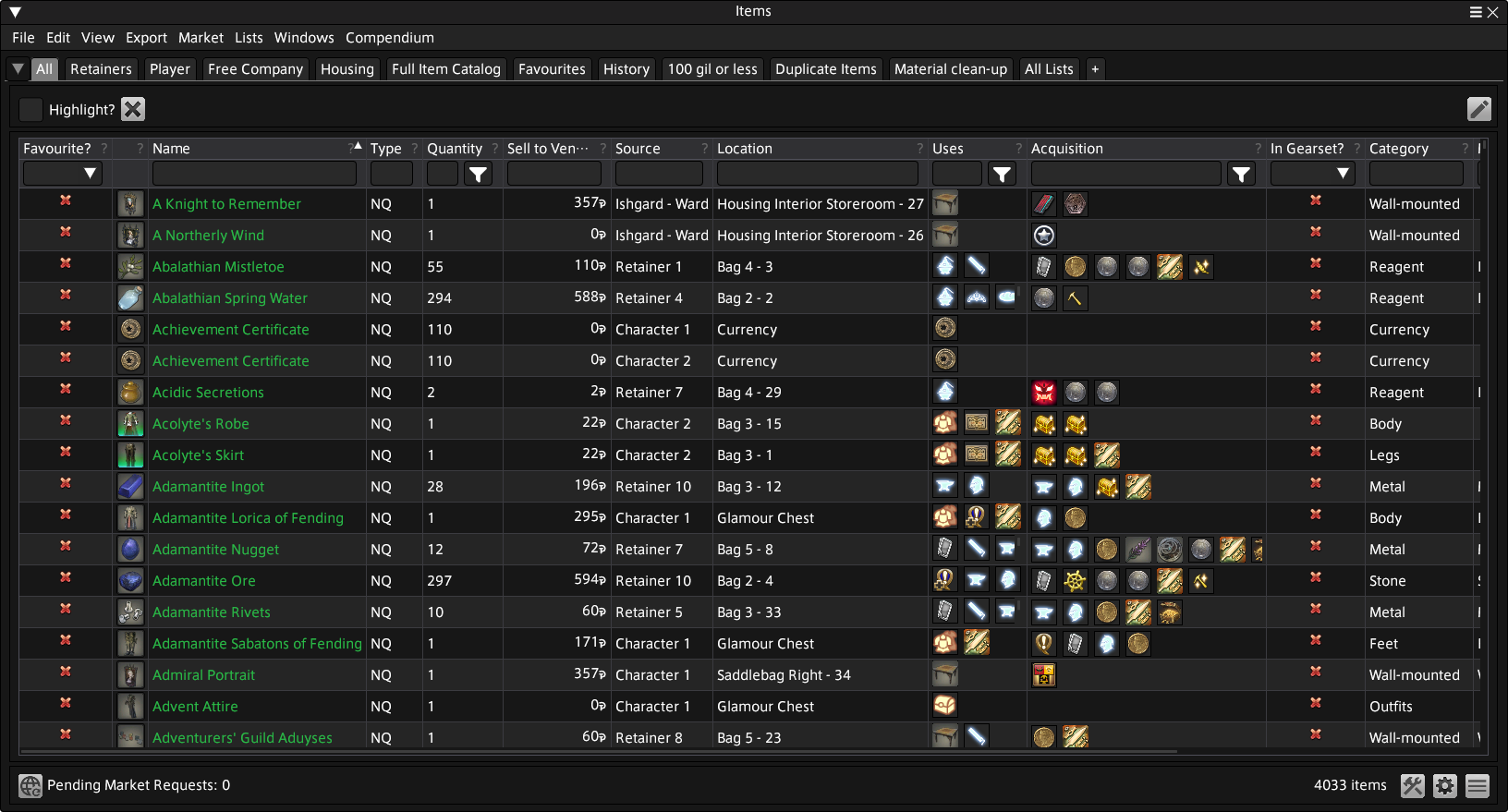 Item Tracking Main Interface